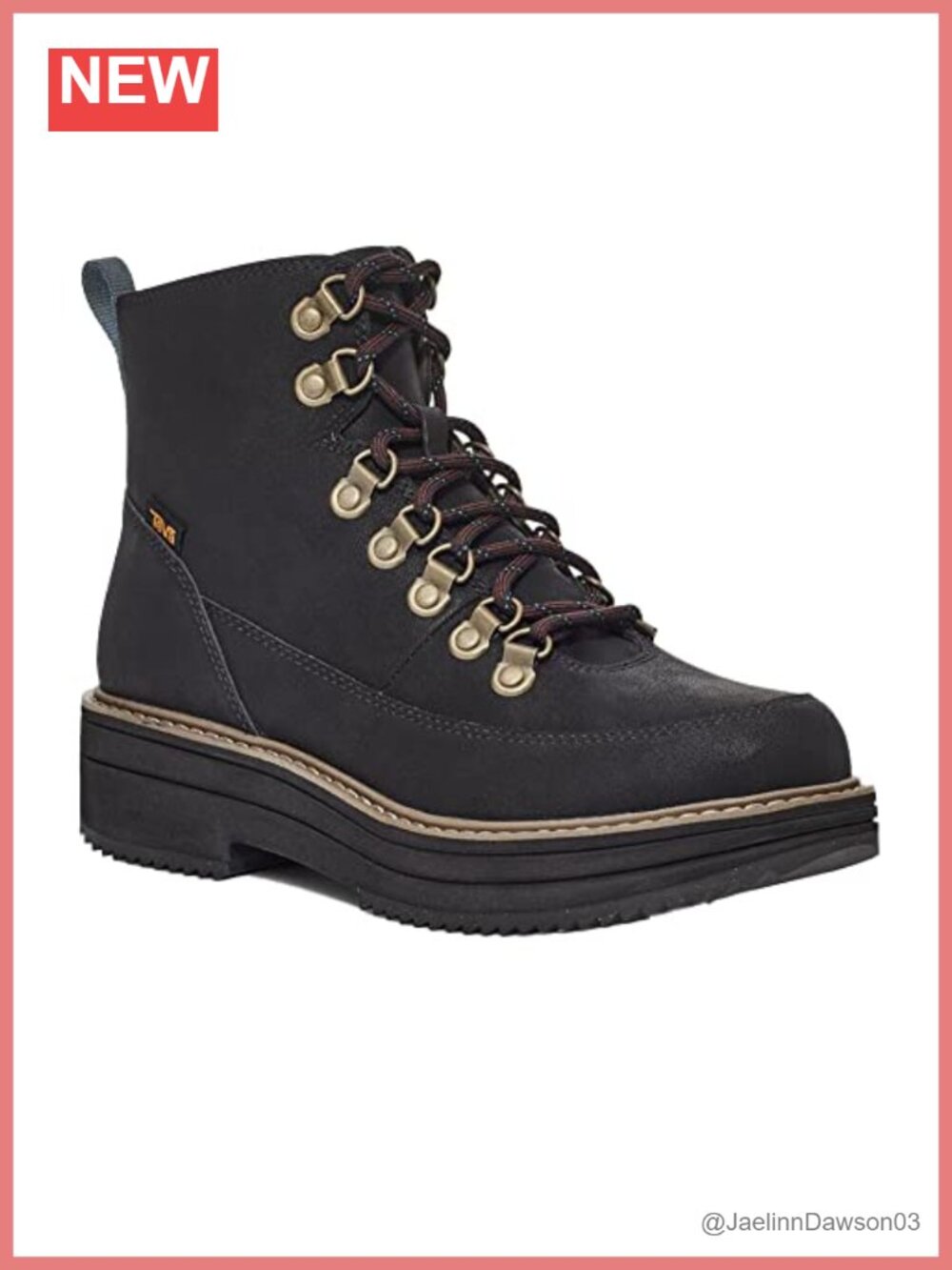 Teva Midform Water-Resistant Lace-Up Ankle Boots with Recycled Polyester Lace